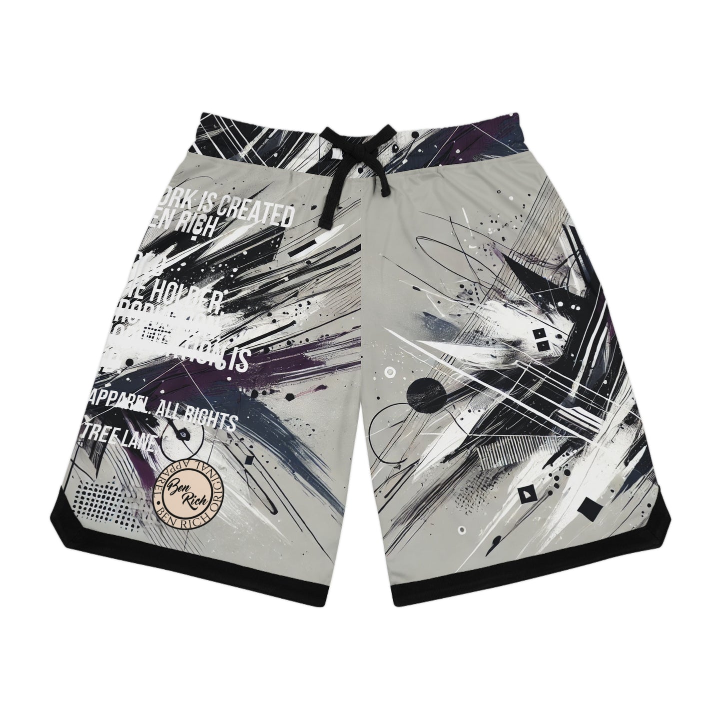 Purple Shatter Basketball Shorts [Sample Summer 626-061]