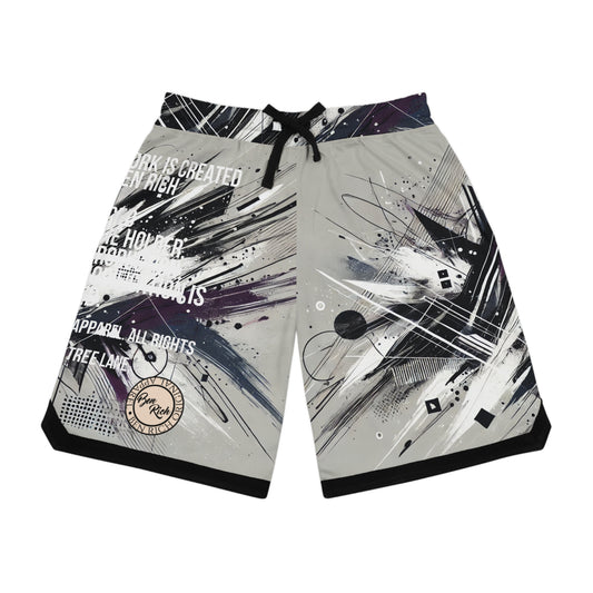 Purple Shatter Basketball Shorts [Sample Summer 626-061]
