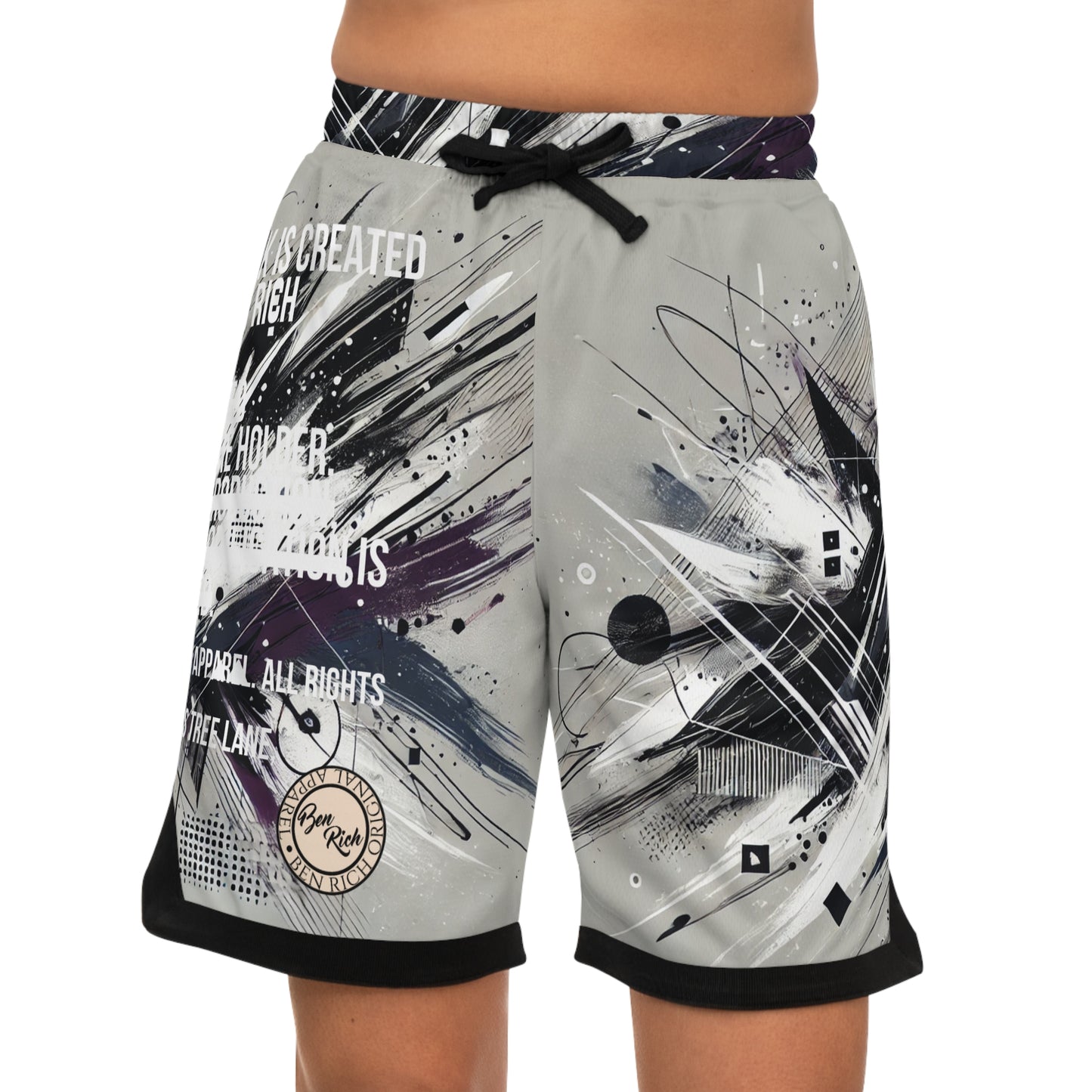 Purple Shatter Basketball Shorts [Sample Summer 626-061]