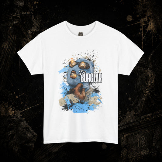 Burglar Ski Mask Graphic Tee - Retro Streetwear Shirt