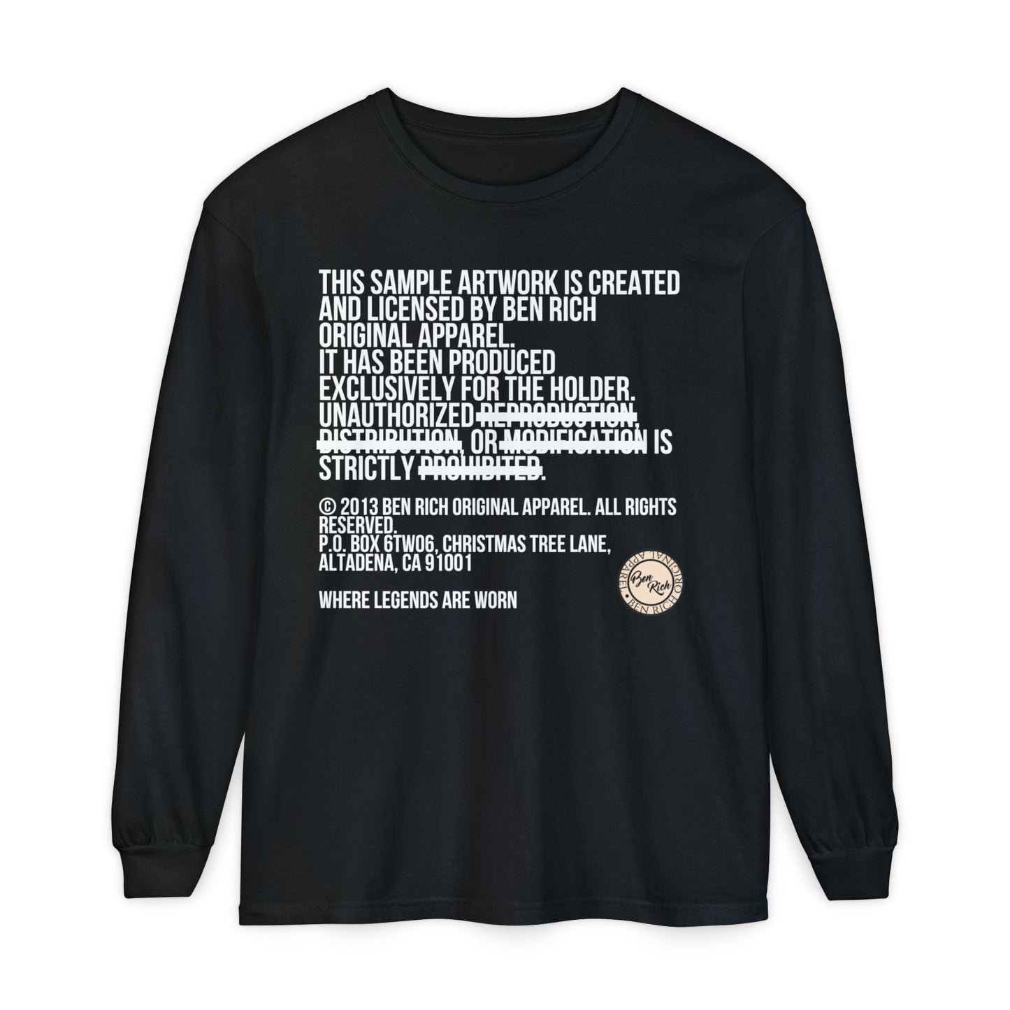 The Statement L/S [BLACK TEE SAMPLE 626-047]