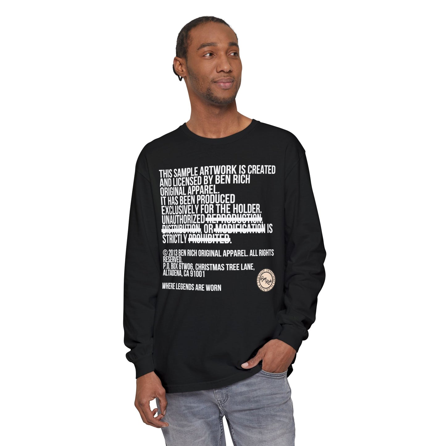The Statement L/S [BLACK TEE SAMPLE 626-047]